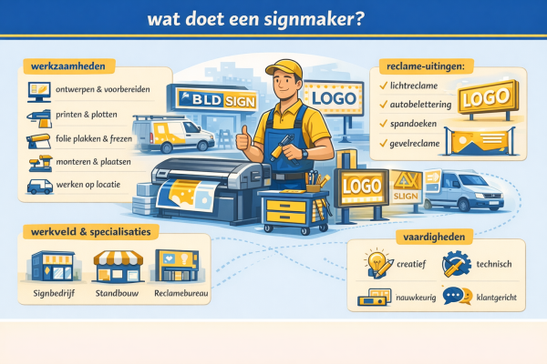 Alles over het beroep signmaker Wat doet een signmaker